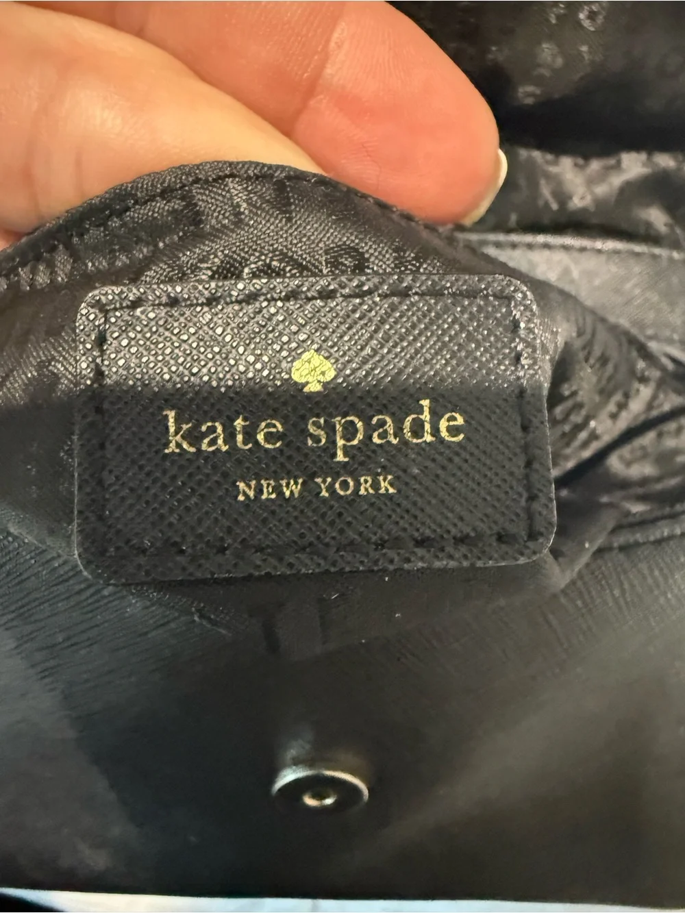 Kate Spade New York Black Saffiano Leather Satchel Crossbody Bag